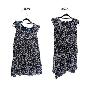 Draper James Navy & White Embroidered Floral Dress